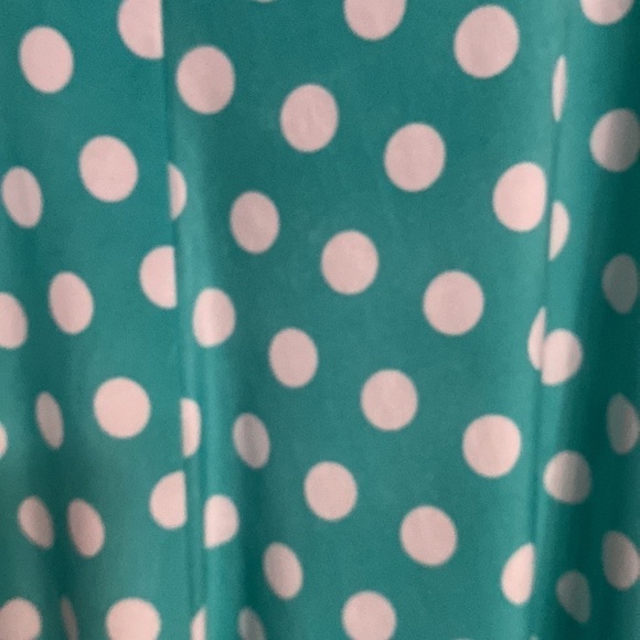 Teal and white polka dot skirt. Size small - Picture 4 of 5